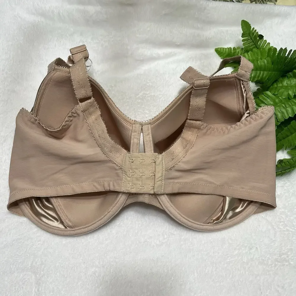Elomi Bra Style 4383 Size 42K US Plus Full Figure Underwire Beige Lace Charley